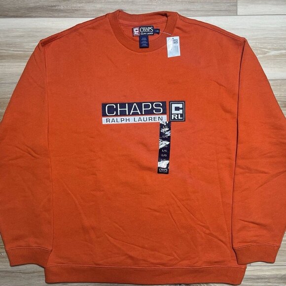 Chaps Other - NWT Chaps Ralph Lauren Orange Sweatshirt - Men Size Large